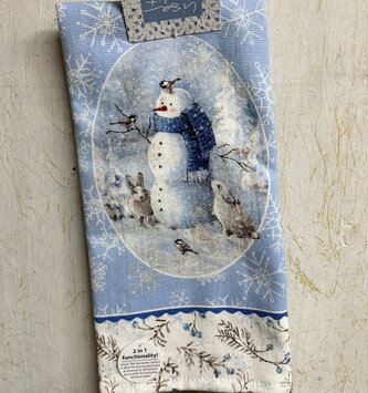 Snowy Day Snowman Kitchen Towel