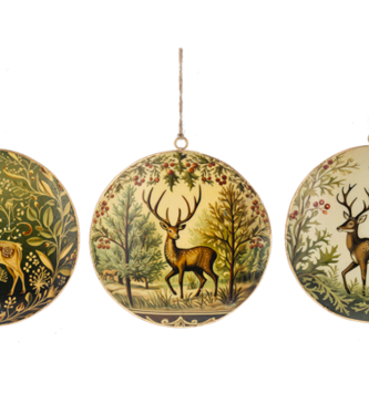 Classic Disk Buck Ornament (3-Styles)