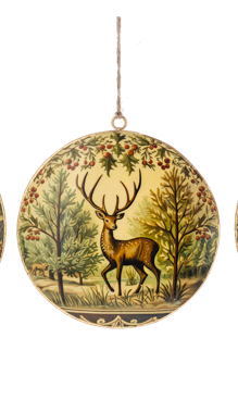 Classic Disk Buck Ornament