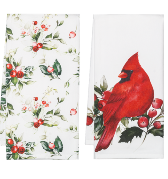 Set of 2 Cardinal Botanical Tea Towel
