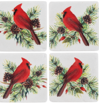 Set of 4 Cardinal Coasters