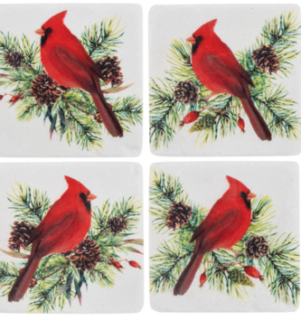 Set of 4 Cardinal Coasters