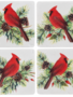 Set of 4 Cardinal Coasters