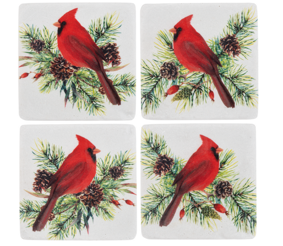 Set of 4 Cardinal Coasters