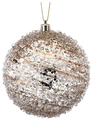Golden Swirl Iced Ball Ornament