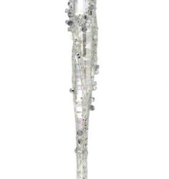 Iridescent Beaded Icicle Ornament