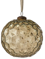 6'' Round Glass Honeycomb Ornament (Amber)