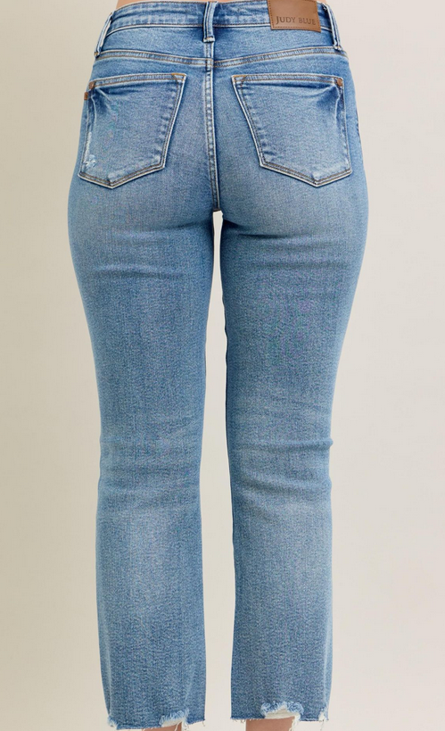 Judy Blue Vintage Wash Hem Kick Flare Jeans By: Judy Blue