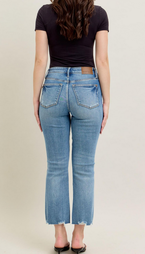 Judy Blue Vintage Wash Hem Kick Flare Jeans By: Judy Blue
