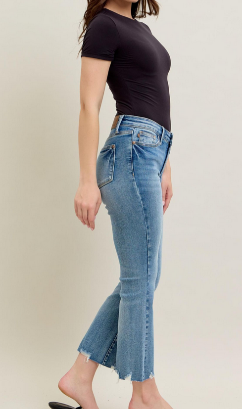 Judy Blue Vintage Wash Hem Kick Flare Jeans By: Judy Blue