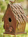 Antique Copper Hanging Birdhouse Wind Chime (4-Styles)