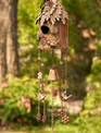 Antique Copper Hanging Birdhouse Wind Chime (4-Styles)