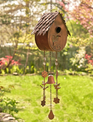 Antique Copper Hanging Birdhouse Wind Chime (4-Styles)
