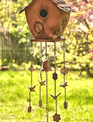Antique Copper Hanging Birdhouse Wind Chime (4-Styles)