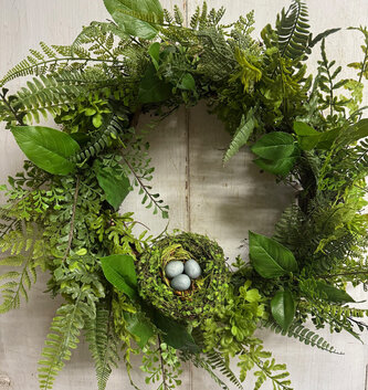 Custom Fern & Nest Wreath