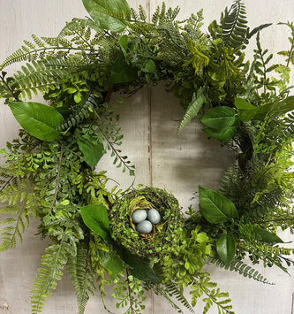 Custom Fern & Nest Wreath