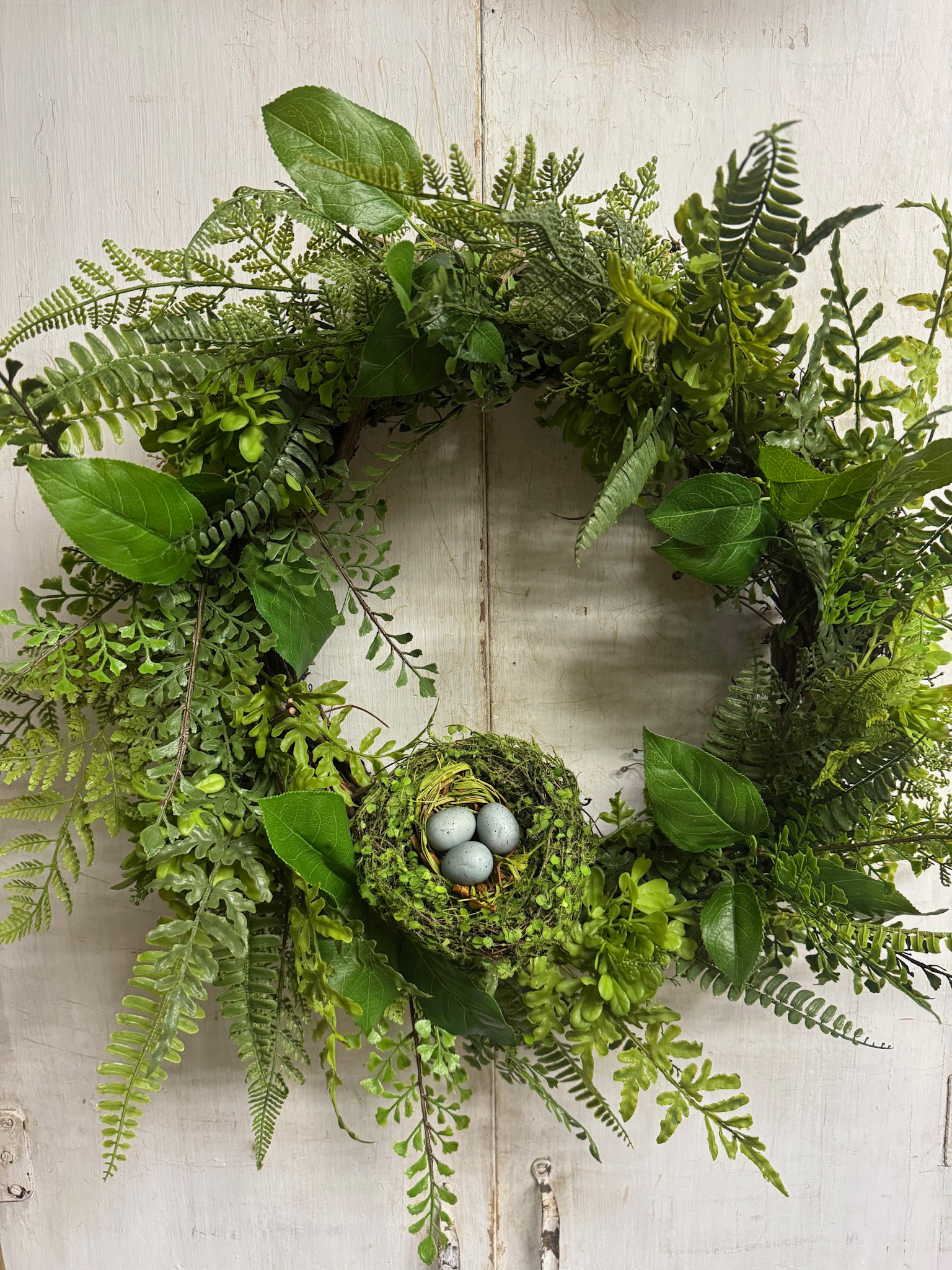 Custom Fern & Nest Wreath