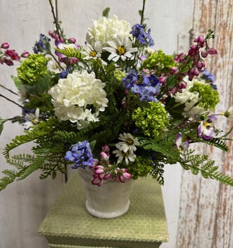 Custom Wildflower Snowball Arrangement