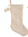 Chenille Pom Pom Christmas Stocking