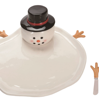 Melting Snowman Serving Tray