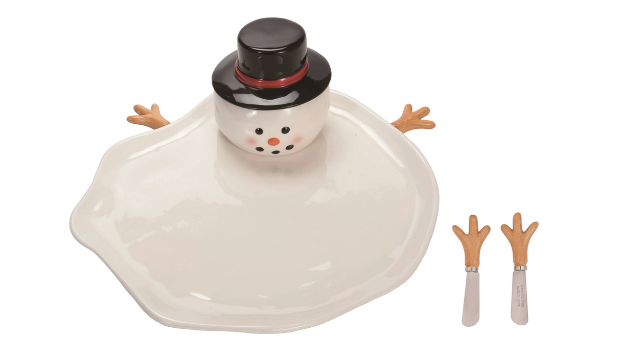 Melting Snowman Serving Tray