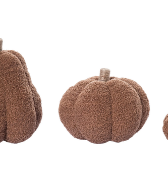 Set of 3 Brown Harvest Pumpkins