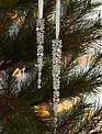 Set of 2 Gem Icicle Ornaments