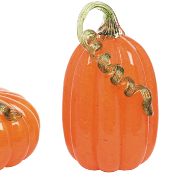 Set of 3 Handspun Glass Pumpkins