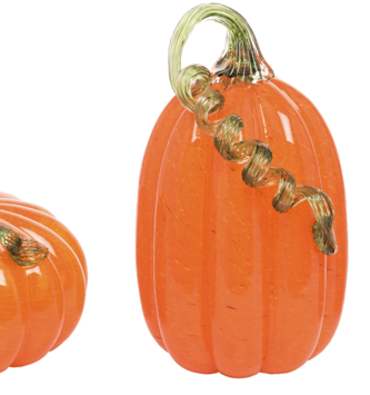 Set of 3 Handspun Glass Pumpkins