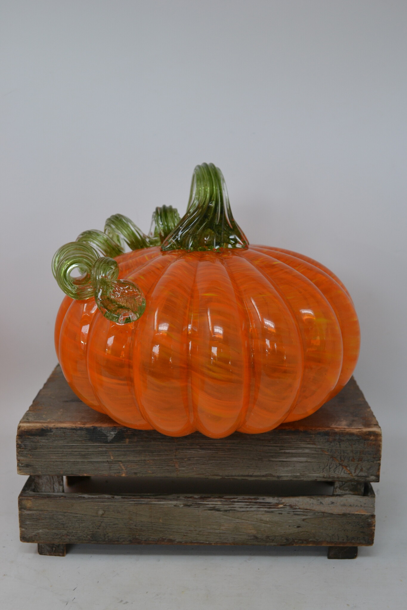 Set of 3 Handspun Glass Pumpkins