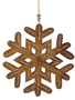 12'' Mango Wood Snowflake Ornament