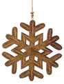 12'' Mango Wood Snowflake Ornament