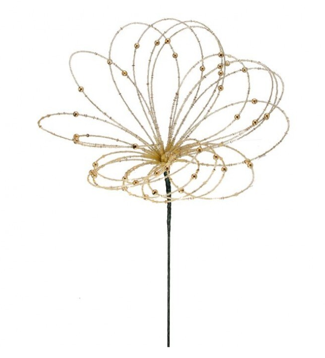 Beaded Jewel Flower Burst Stem
