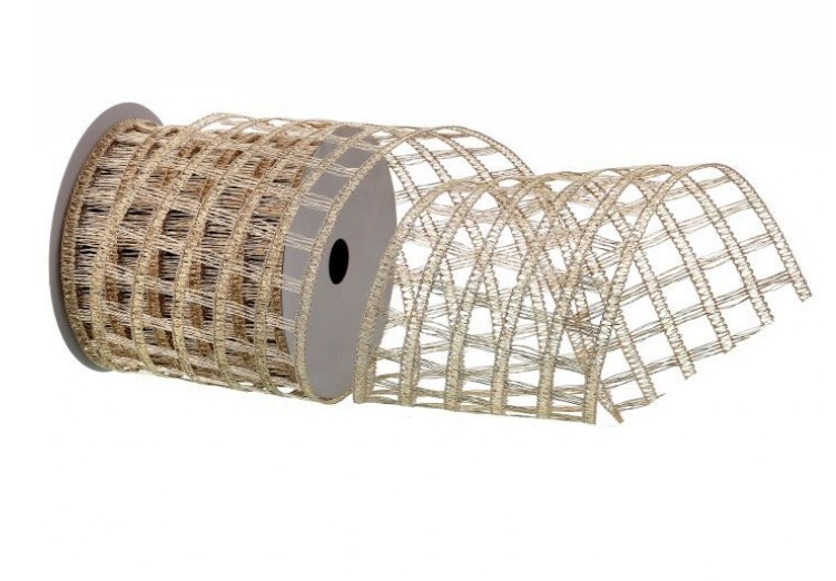 10 YD Gold Knitted Metallic Net Ribbon