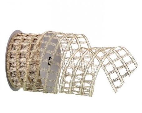 10 YD Gold Knitted Metallic Net Ribbon