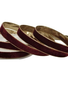 1'' X 20 YD Burgundy & Gold Velvet Ribbon