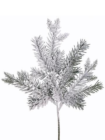 Flocked Snow Pine Spray