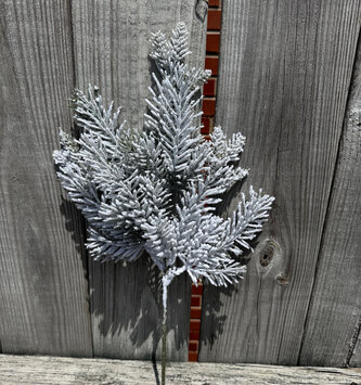 Flocked Snow Pine Spray