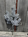 Flocked Snow Pine Spray
