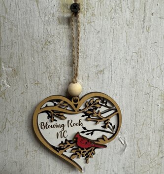 Wooden Blowing Rock Ornament (3-Styles)