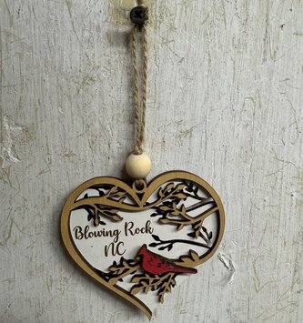 Wooden Blowing Rock Ornament (3-Styles)