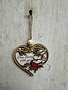 Wooden I am Always with You Cardinal Heart Ornament