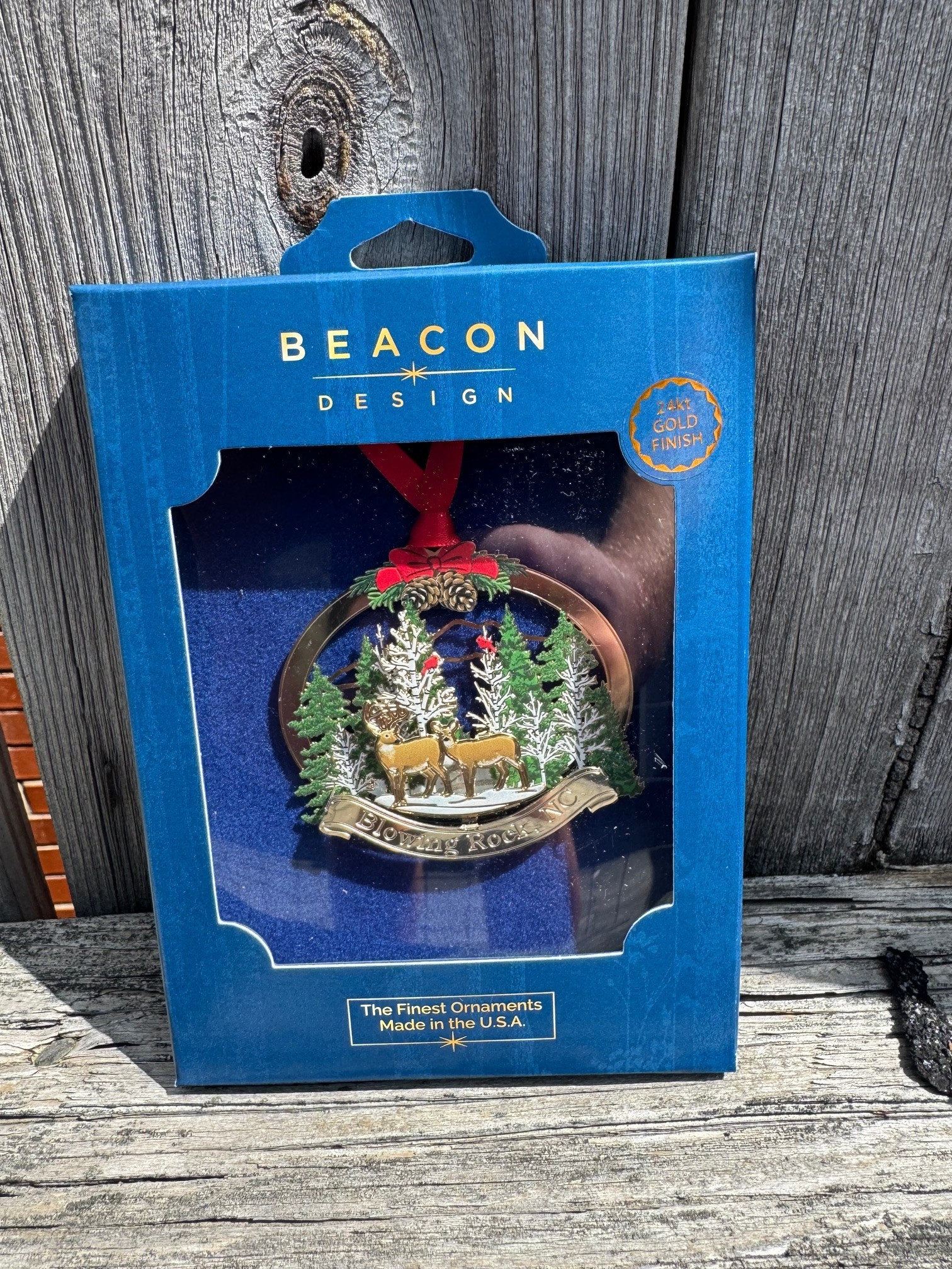 Etched Metal Blowing Rock Ornament (6-Styles)