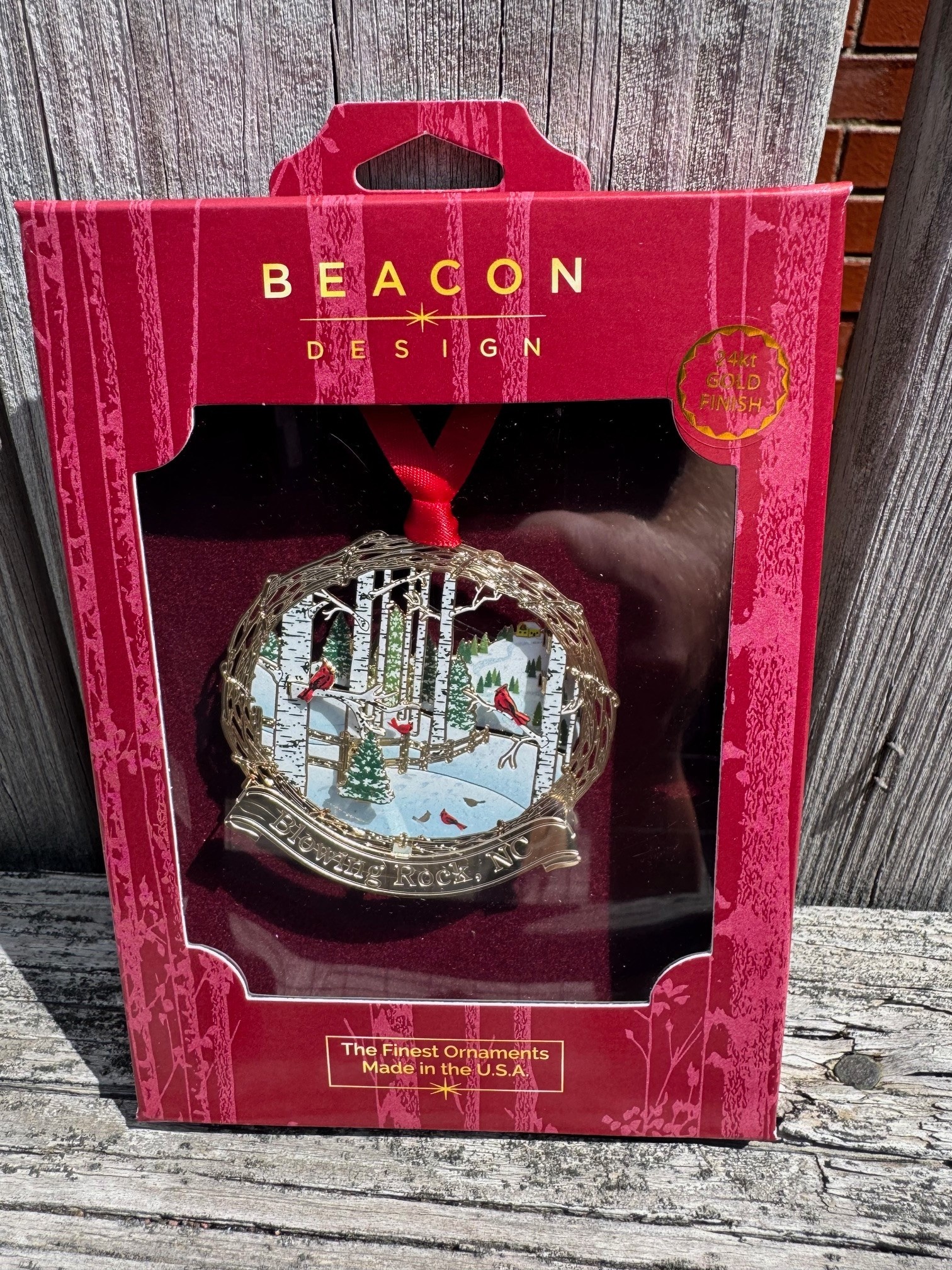 Etched Metal Blowing Rock Ornament (6-Styles)