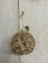 Clear Glass Gold Swirl Ornament