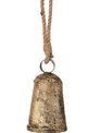 Antiqued Golden Iron Bell Ornament
