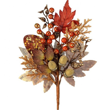 14'' Berry Glitter Autumn Pick