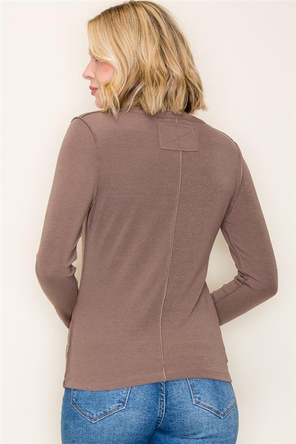 Staccato Exposed Seam Crew Top By: Staccato