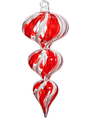 6.5'' Peppermint Finial Blown Glass Ornament 6.5'' Peppermint Finial Blown Glass Ornament