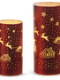 Set of 2 Santa Sleigh Luminaries w/ Lights